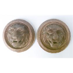 Wall decorations, pair,  wood, 18/1900, diam.