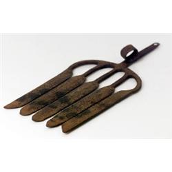 Fish gig, iron, c 1850-1900, L 43.