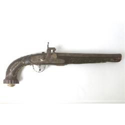 Pistol, flintlock, 1850-1900, L 38, slightly