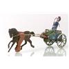 Image 1 : Horse with waggon, tinplate, clockwork, 18/19