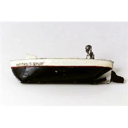 Rocket boat, tinplate, c 1920, L 23, slightly