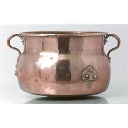 Pot, copper, 1850-1900, H 23, diam 32.