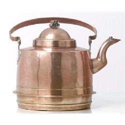 Kettle, copper, 18/1900, sign. I. Bjelke, H 3