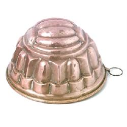 Aspic mould, copper, 1850-1900, H 13, diam 22