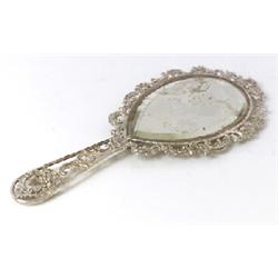 Dressing mirror, silver-plated, L 28.