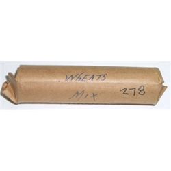 ROLL OF WHEAT CENT PENNIES 50 TOTAL *UNSEARCHED MIXED DATES* ROLL OF WHEAT CENTS CAME OUT OF SAFE!!