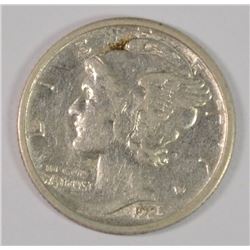 1925-S MERCURY DIME AU