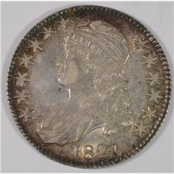 1827 BUST HALF DOLLAR, AU NICE!