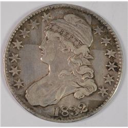 1832 BUST HALF DOLLAR.  XF/AU