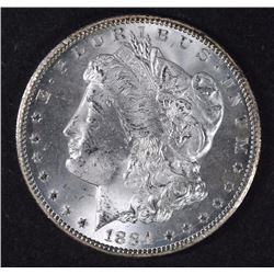 1884-CC MORGAN SILVER DOLLAR, CHOICE BU  BLAST WHITE!