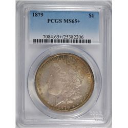 1879 MORGAN SILVER DOLLAR, PCGS MS-65+