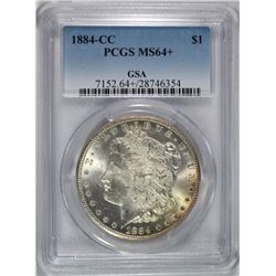 1884-CC GSA MORGAN SILVER DOLLAR, PCGS MS-64+