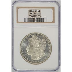 1884-O MORGAN SILVER DOLLAR, NGC MS-64 DPL  GORGEOUS