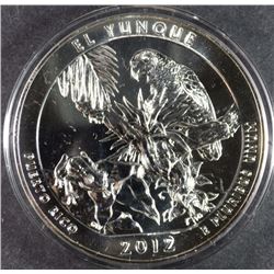 2012  5 OUNCE .999 SILVER AMERICA THE BEAUTIFUL EL YUNQUE NATIONAL PARK  QUARTER