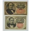 Image 1 : FRACTIONAL CURRENCY: 1874 TEN CENT & 1874 25 CENT