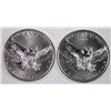 Image 1 : ( 2 ) 2015 CANADIAN BIRDS OF PREY "GREAT HORNED OWL" ONE OUNCE .999 SILVER COINS