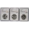 Image 1 : 1956, 1963 & 1963-D FRANKLIN HALF DOLLARS, NGC MS-64