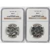 Image 1 : 1966 & 1967 SMS KENNEDY HALF DOLLARS - NGC MS67