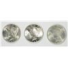 Image 1 : ( 3 ) 1923 CHOICE BU PEACE SILVER DOLLARS,