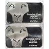 Image 1 : ( 2 ) FIVE OUNCE .999 SILVER BARS  LION FACE/ZEBRA PRINT
