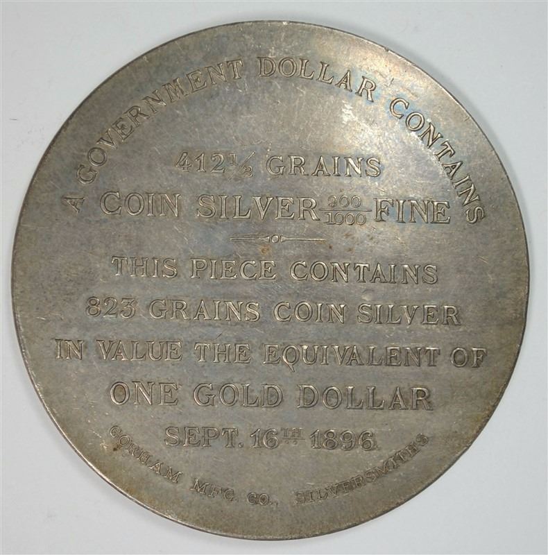 RARE SILVER! 1896 - 823 GRAINS COIN SILVER HK 781 GORHAM MFG. CO.
