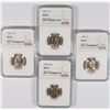 Image 1 : ( 4 ) NGC GRADED JEFFERSON NICKELS: 1947 MS-66, 1947-S, 1948-D & 1950 MS-66