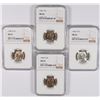 Image 1 : NGC GRADED JEFFERSON NICKELS: 1942-S & 1947 MS-66 1948-D & 1949-D MS-65