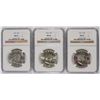 Image 1 : ( 3 ) 1963 FRANKLIN HALF DOLLARS, NGC MS-62