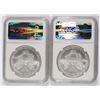 Image 2 : ( 2 ) 2004 AMERICAN SILVER EAGLES, NGC MS-69