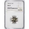 Image 1 : 1996-W ROOSEVELT DIME, NGC MS-67  KEY DATE