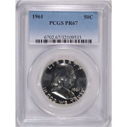1961 FRANKLIN HALF DOLLAR, PCGS PROOF-67