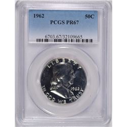 1962 FRANKLIN HALF DOLLAR, PCGS PROOF-67  NICE!