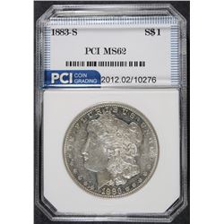 1883-S MORGAN SILVER DOLLAR, PCI CHOICE BU