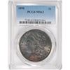 Image 1 : 1896 MORGAN SILVER DOLLAR, PCGS MS-63  TONED OBVERSE