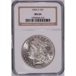 1904-O MORGAN SILVER DOLLAR, NGC MS-64
