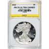 Image 1 : 2002 AMERICAN SILVER EAGLE, LVCS PERFECT GEM PROOF ULTRA CAMEO