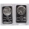 Image 1 : ( 2 ) DIFFERENT FIVE OUNCE,999 SILVER BARS: PROSPECTOR & INDIAN/BUFFALO