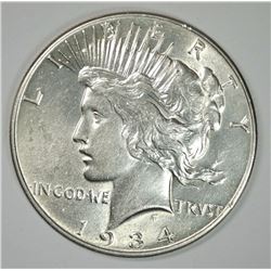 1934 PEACE SILVER DOLLAR BU WHITE