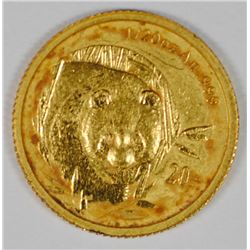 2003 1/20 OUNCE CHINA PANDA GOLD BU