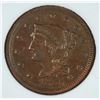 Image 2 : 1855 BRAIDED HAIR LARGE CENT GRADED LVCS CH BU BROWN
