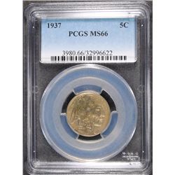 1937 BUFFALO NICKEL PCGS MS-66