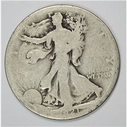 1921-D WALKING LIBERTY HALF DOLLAR GOOD KEY COIN
