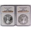 Image 1 : 2011 & 2011 W NGC MS69 25TH ANNIVERSARY EAGLE SET