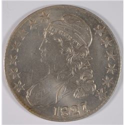1827 CAPPED BUST HALF DOLLAR AU / BU
