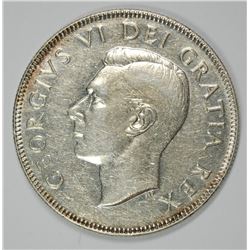 1948 CANADA 50 CENTS AU/UNC RARE COIN KEY DATE