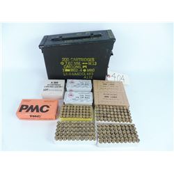 495 Rds. 9mm Assorted factory and reloads with ammo box.