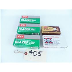 97 Rds. 38 Spl. Winchester wadcutters, 150 Rds. CCI Blazer Factory