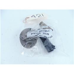 Powder pan, Weaver scope mount and 10 ga. brass shot shell casing