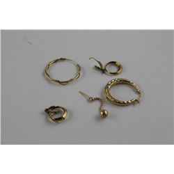 MISC 10K, 14K AND 18K YELLOW GOLD JEWELLERY