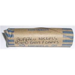 ROLL OF BUFFALO NICKELS MIXED DATES & GRADES (40) TOTAL NICKELS *UNSEARCHED* ROLL CAME OUT OF SAFE!!